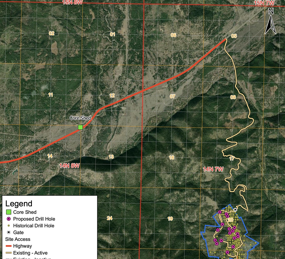 Planned Drill Holes Site